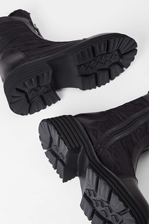 Tamer Tanca Kadın Hakiki Deri Siyah Deri Casual Bot - Görsel 7