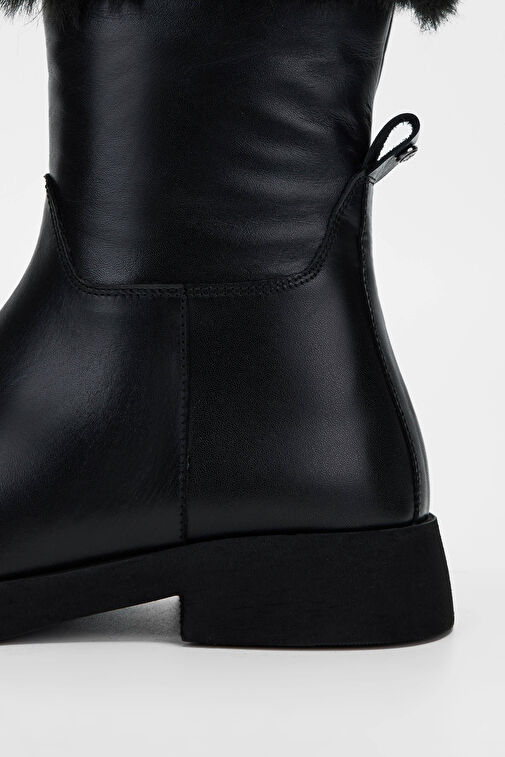 Tamer Tanca Kadın Hakiki Deri Siyah Deri Casual Bot - Görsel 5