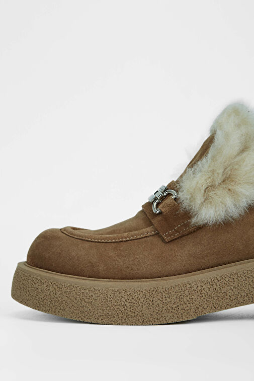 Tamer Tanca Kadın Hakiki Deri Kahverengi Casual Bot - Görsel 5