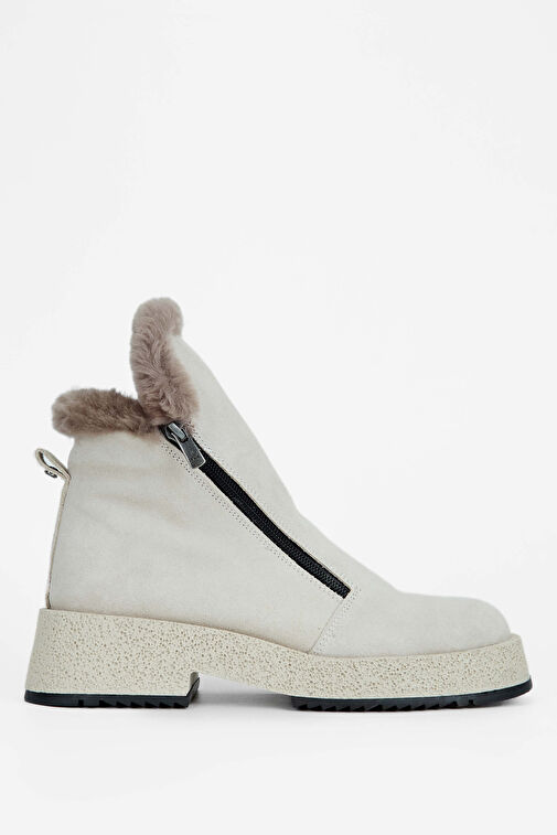 Tamer Tanca Kadın Hakiki Deri Taş Süet Casual Bot - Görsel 2