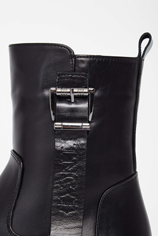 Tamer Tanca Kadın Hakiki Deri Siyah Deri Casual Bot - Görsel 6