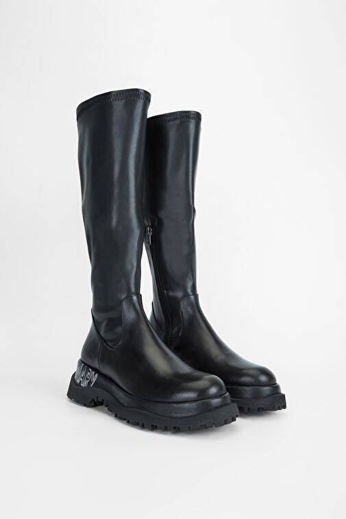 Valmenti Kadın Siyah Hakiki Deri Çizme - Görsel 3