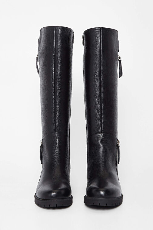 Tamer Tanca Kadın Hakiki Deri Siyah Casual Çizme - Görsel 4