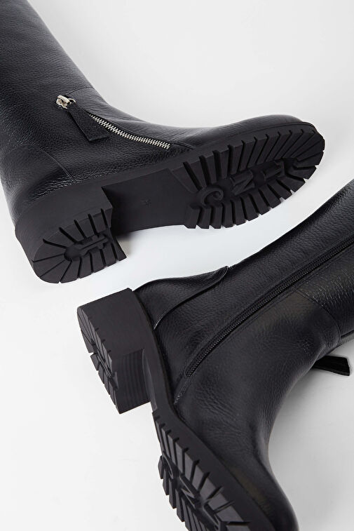 Tamer Tanca Kadın Hakiki Deri Siyah Casual Çizme - Görsel 9