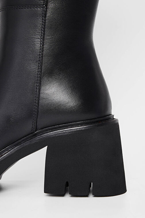 Tamer Tanca Kadın Hakiki Deri Siyah Deri Casual Çizme - Görsel 6