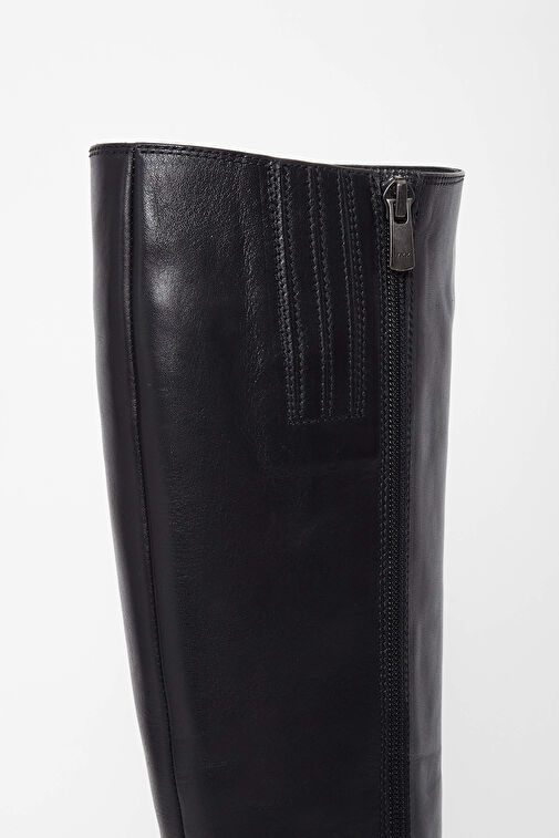 Tamer Tanca Kadın Hakiki Deri Siyah Deri Casual Çizme - Görsel 7