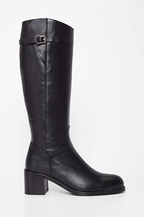 Tamer Tanca Kadın Hakiki Deri Siyah Deri Casual Çizme - Görsel 2