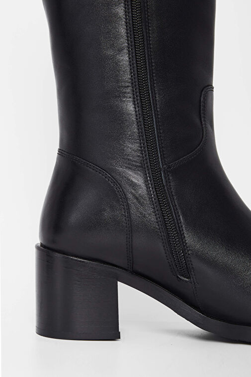 Tamer Tanca Kadın Hakiki Deri Siyah Deri Casual Çizme - Görsel 6