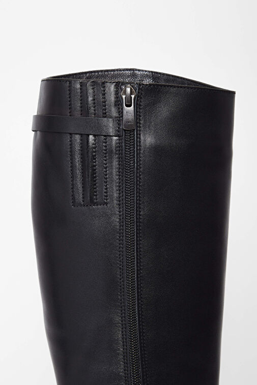 Tamer Tanca Kadın Hakiki Deri Siyah Deri Casual Çizme - Görsel 7