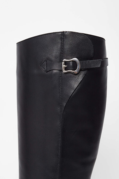 Tamer Tanca Kadın Hakiki Deri Siyah Deri Casual Çizme - Görsel 8