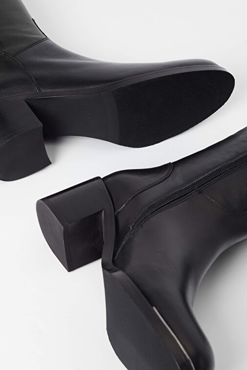 Tamer Tanca Kadın Hakiki Deri Siyah Deri Casual Çizme - Görsel 9