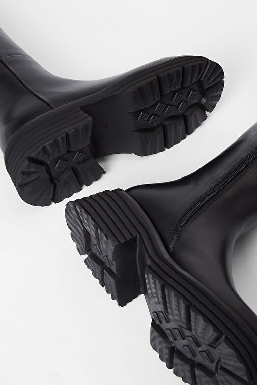 Tamer Tanca Kadın Hakiki Deri Siyah Deri Casual Çizme - Görsel 7