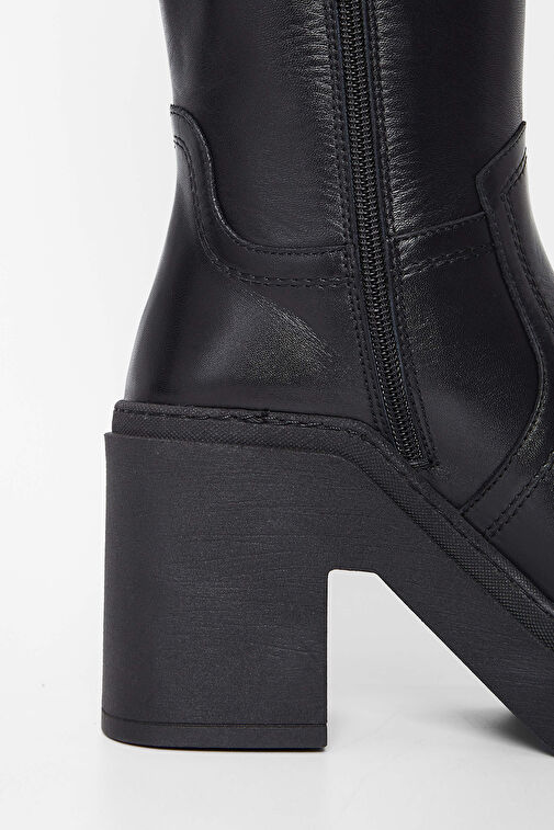 Tamer Tanca Kadın Hakiki Deri Siyah Deri Casual Çizme - Görsel 5