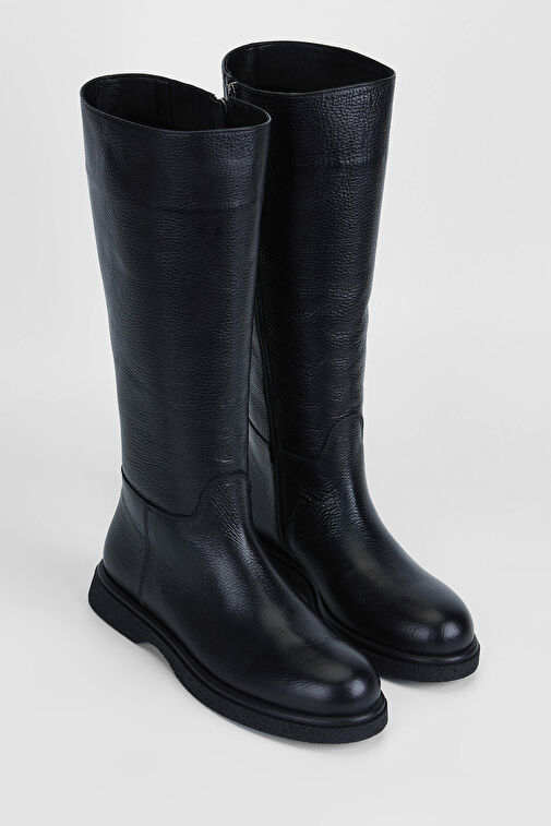 Tamer Tanca Kadın Hakiki Deri Siyah Casual Çizme - Görsel 3