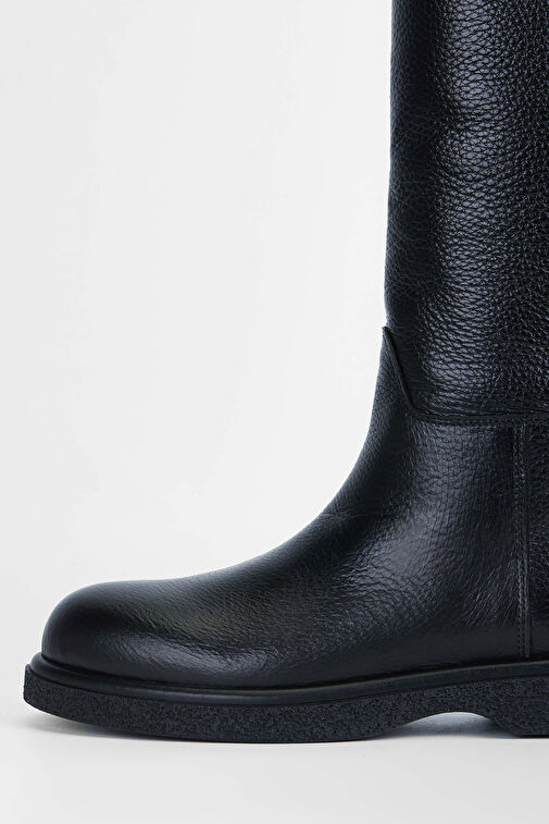 Tamer Tanca Kadın Hakiki Deri Siyah Casual Çizme - Görsel 4