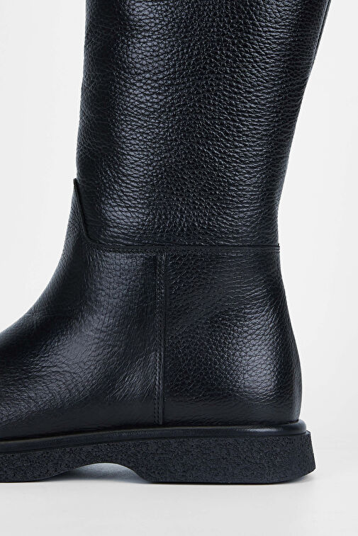 Tamer Tanca Kadın Hakiki Deri Siyah Casual Çizme - Görsel 5