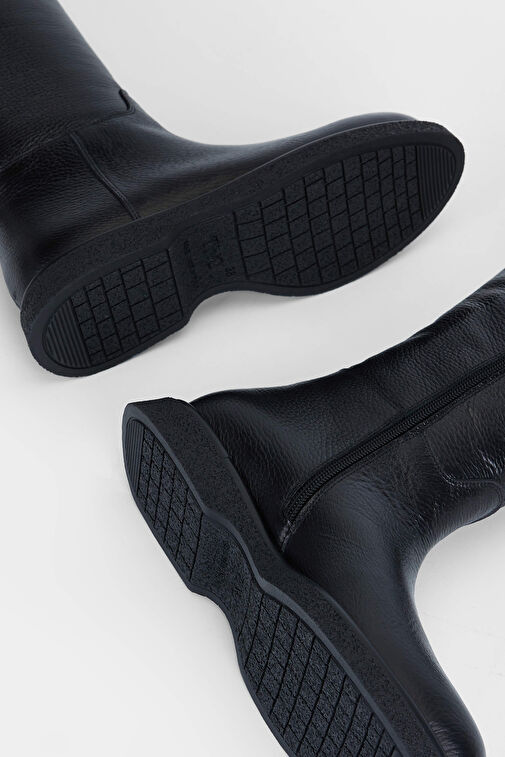 Tamer Tanca Kadın Hakiki Deri Siyah Casual Çizme - Görsel 7