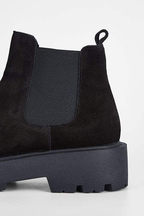 Valmenti Kadın Siyah Süet Hakiki Deri Casual Bot - Görsel 6