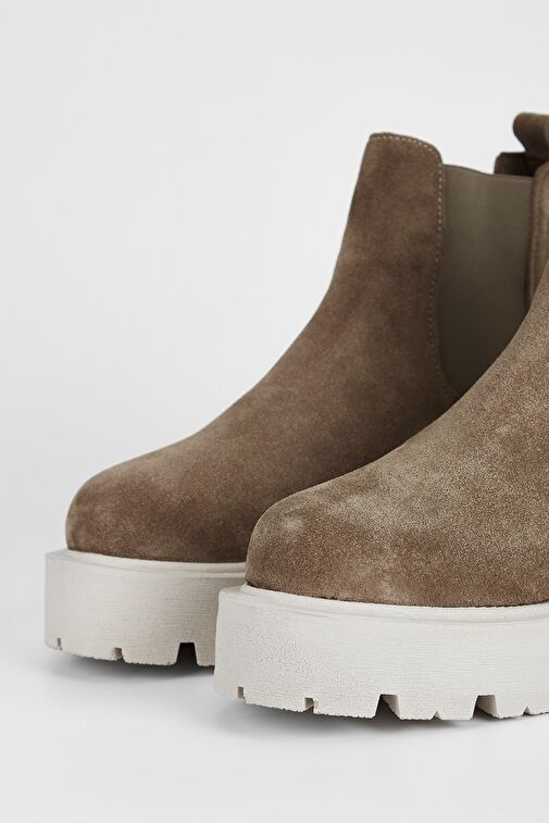 Valmenti Kadın Vizon Süet Hakiki Deri Casual Bot - Görsel 4