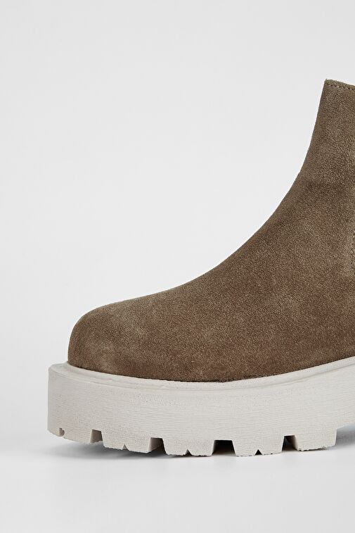 Valmenti Kadın Vizon Süet Hakiki Deri Casual Bot - Görsel 5