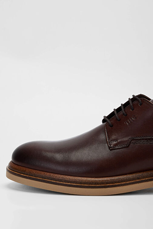 Tamer Tanca Erkek Hakiki Deri Kahverengi Casual Ayakkabı - Görsel 4