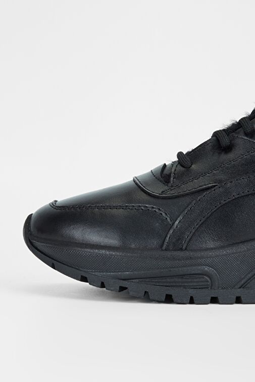 Valmenti Kadın Siyah Hakiki Deri Sneakers & Spor Ayakkabı - Görsel 5