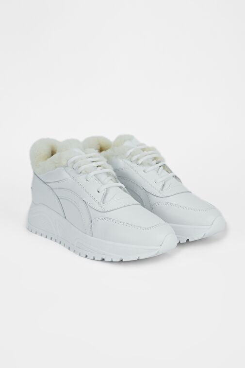 Valmenti Kadın Beyaz Hakiki Deri Sneakers & Spor Ayakkabı - Görsel 3