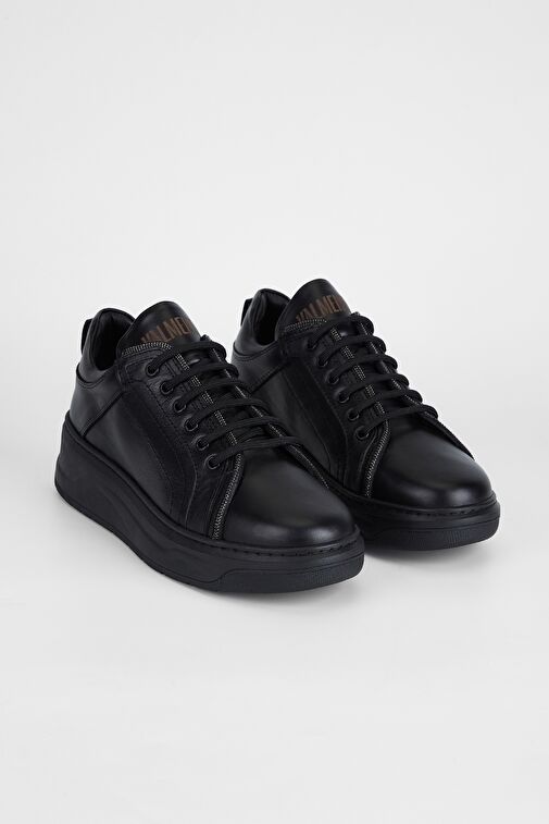 Valmenti Stellarion Kadın Siyah Hakiki Deri Sneakers & Spor Ayakkabı - Görsel 3