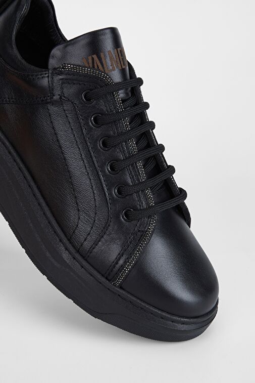 Valmenti Stellarion Kadın Siyah Hakiki Deri Sneakers & Spor Ayakkabı - Görsel 7