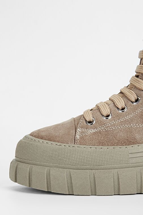 Valmenti Kadın Vizon Süet Hakiki Deri Casual Bot - Görsel 5