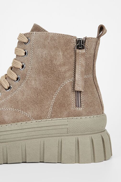 Valmenti Kadın Vizon Süet Hakiki Deri Casual Bot - Görsel 6