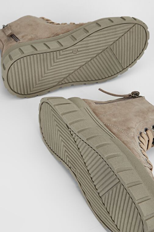 Valmenti Kadın Vizon Süet Hakiki Deri Casual Bot - Görsel 7