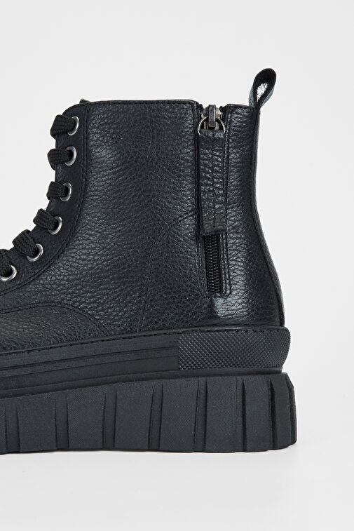 Valmenti Kadın Siyah Floter Hakiki Deri Casual Bot - Görsel 6