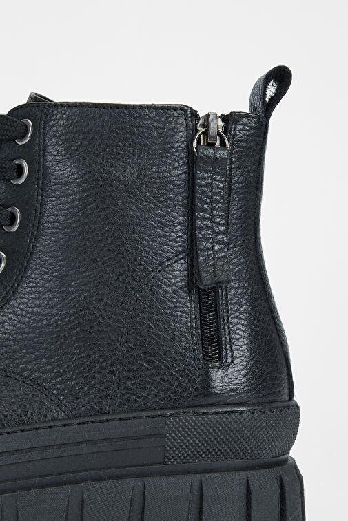 Valmenti Kadın Siyah Floter Hakiki Deri Casual Bot - Görsel 7