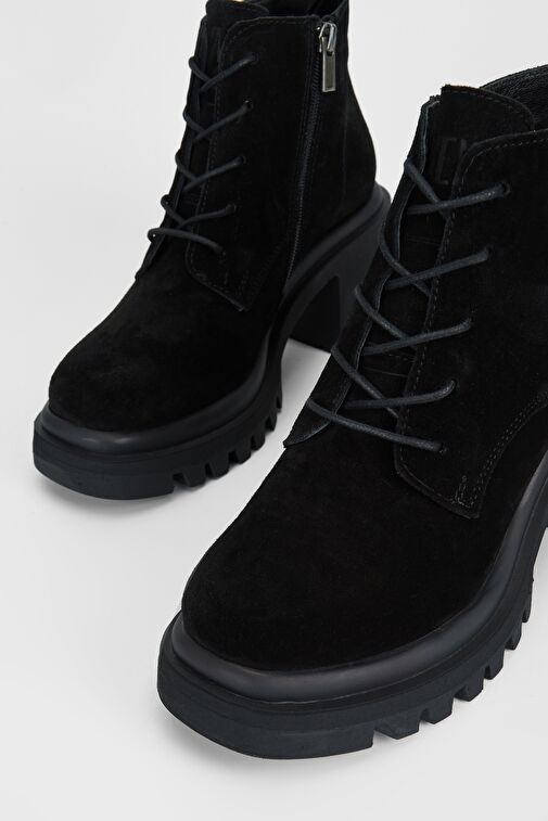 Valmenti Vega Kadın Siyah Süet Hakiki Deri Casual Bot - Görsel 4