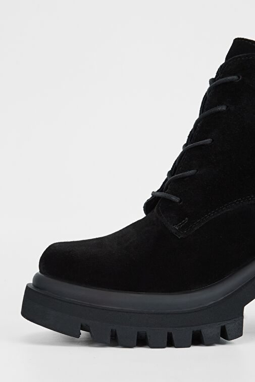 Valmenti Vega Kadın Siyah Süet Hakiki Deri Casual Bot - Görsel 5