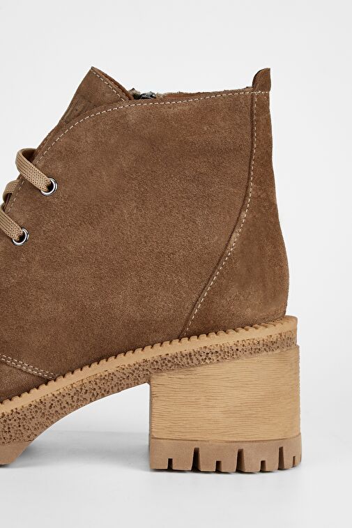 Valmenti Kadın Tütün Süet Hakiki Deri Casual Bot - Görsel 6