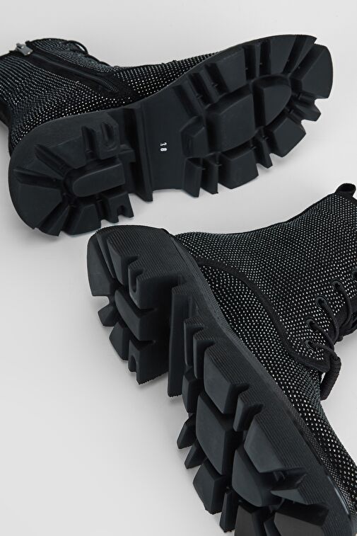 Valmenti Kadın Siyah Süet Hakiki Deri Casual Bot - Görsel 7