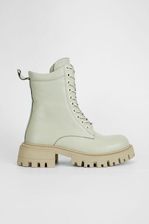 Valmenti Kadın Bej Hakiki Deri Casual Bot - Görsel 2