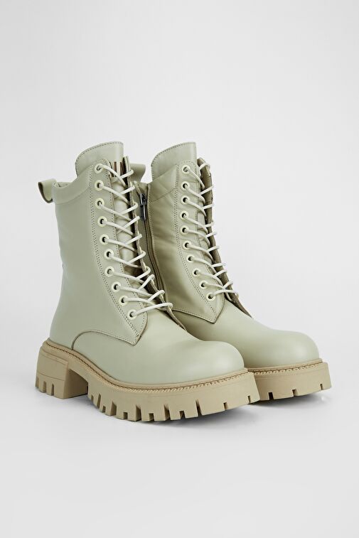 Valmenti Kadın Bej Hakiki Deri Casual Bot - Görsel 3