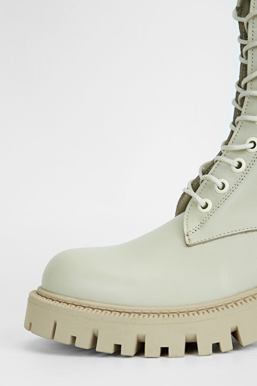 Valmenti Kadın Bej Hakiki Deri Casual Bot - Görsel 5