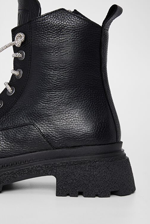 Valmenti Kadın Siyah Hakiki Deri Casual Bot - Görsel 6