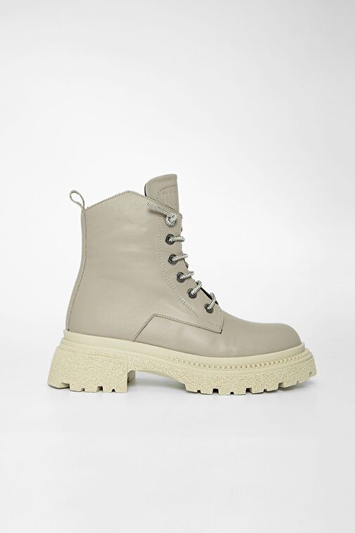 Valmenti Kadın Bej Hakiki Deri Casual Bot - Görsel 2