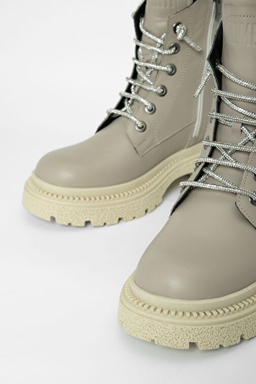 Valmenti Kadın Bej Hakiki Deri Casual Bot - Görsel 4