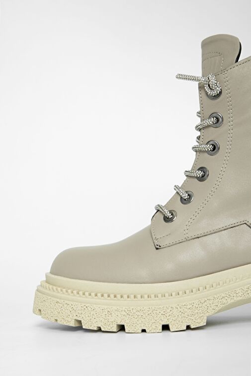 Valmenti Kadın Bej Hakiki Deri Casual Bot - Görsel 5