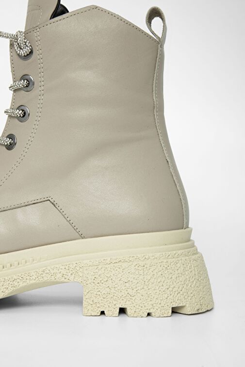 Valmenti Kadın Bej Hakiki Deri Casual Bot - Görsel 6