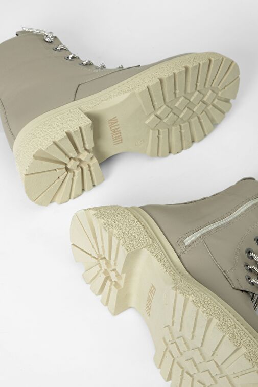 Valmenti Kadın Bej Hakiki Deri Casual Bot - Görsel 8