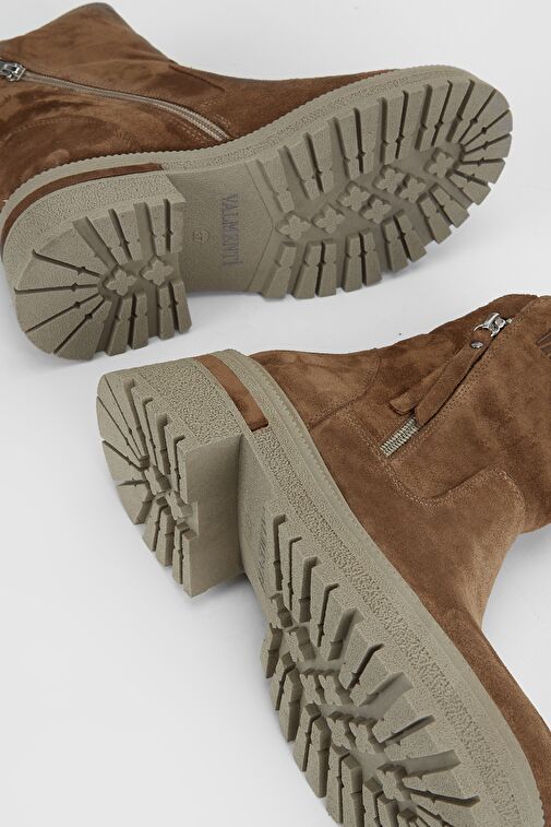 Valmenti Anya Kadın Taba Süet Hakiki Deri Casual Bot - Görsel 7