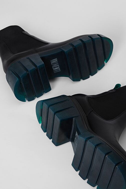 Valmenti Kadın Siyah/yeşil Hakiki Deri Casual Bot - Görsel 6