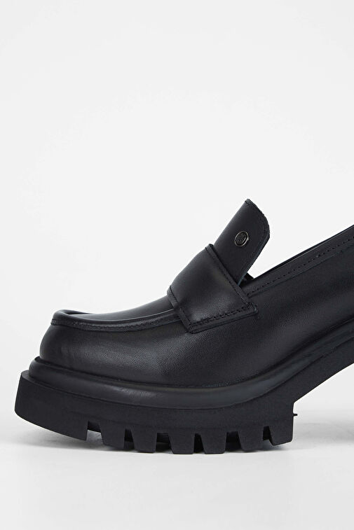 Tamer Tanca Siyah Kadın Deri Loafer 775 27725 BN AYK SK23/24 - Görsel 4